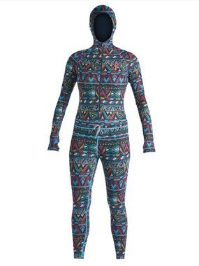Airblaster Women's S Classic Ninja Suit base layer "Wild Tribe" tribal Hooded